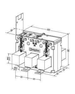 M3N1-35 three phase current transformer 125/5A