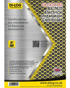 Di-Log DLCEIC182 Electrical Installation Certificate - EIC BS 7671