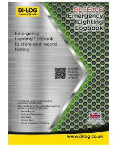 Di-Log DLCELLB Emergency Lighting Logbook