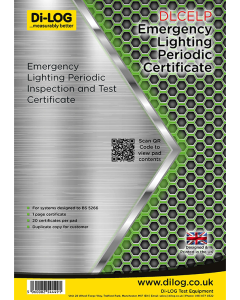 Di-Log DLCELP Emergency Lighting Periodic Inspection And Test Certificate