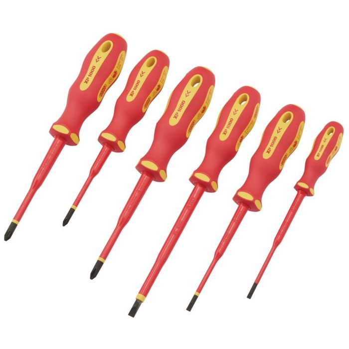 Draper XP1000 6 Piece VDE Slimline Screwdriver Set 02167