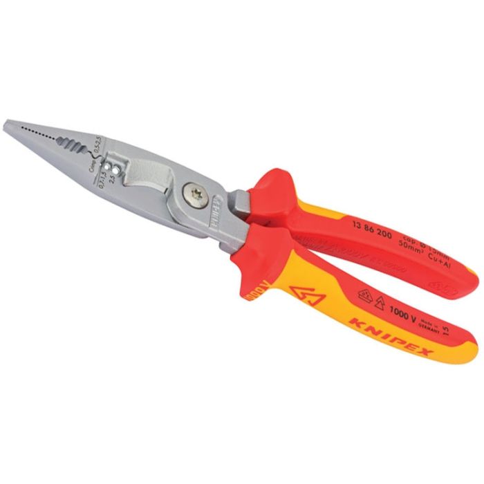 Knipex 13 86 200 Electrical Installation VDE Multi Cutter Stripper Pliers 200mm 
