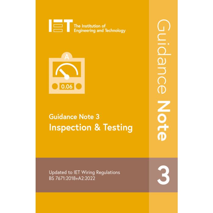 IET Guidance Note 3 Inspection & Testing 9th Edition 2022