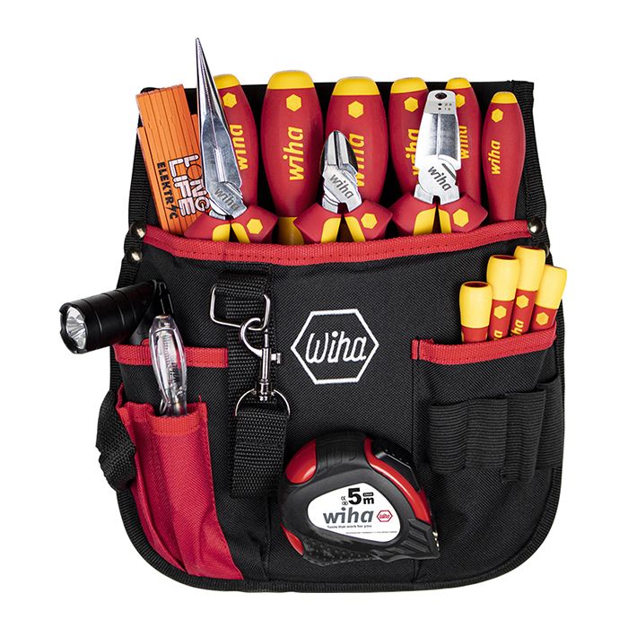 Wiha WHA-44574 18Pc Electricians Tool Set and Pouch