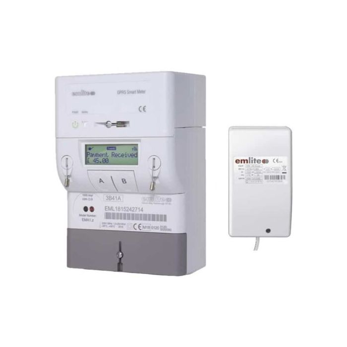 Emlite Smart Pre-pay Meter with off-peak EMA1-TOPUP and PMM1280 BUNDLE for GAS