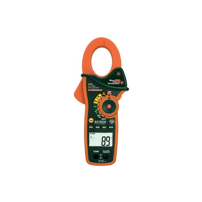 Extech EX840 1000A AC/DC True RMS Clamp/DMM plus IR Thermometer