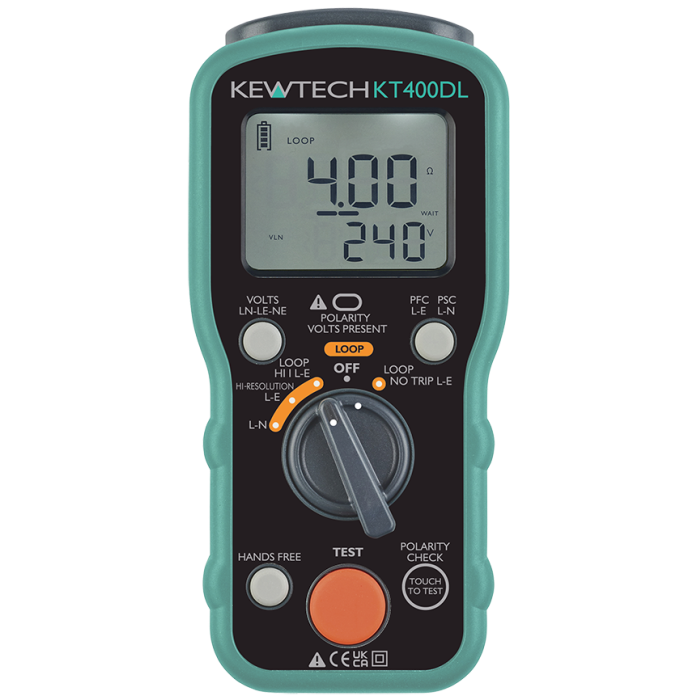 Kewtech KT400DL Loop Impedance / PSC Tester