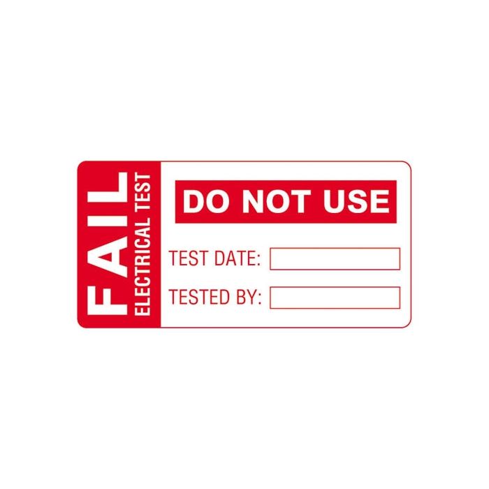 Martindale FAIL1 PAT Testing FAIL Labels