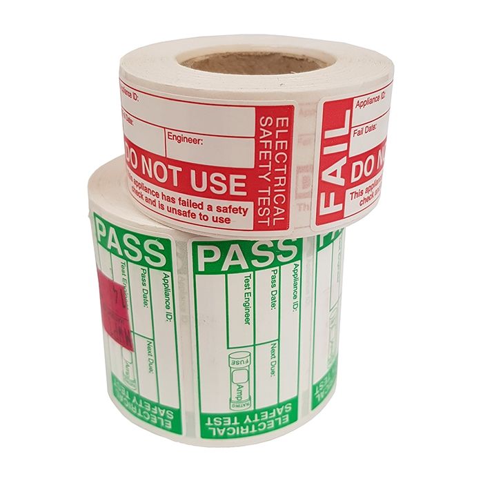 Metrel A142-700 High Capacity PASS FAIL PAT Label Kit