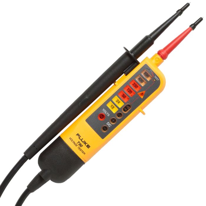 Fluke T150 2-Pole Voltage and Continuity Electrical Tester with LCD Readout  and Resistance Measurement, AC/DC 6V to 690V
