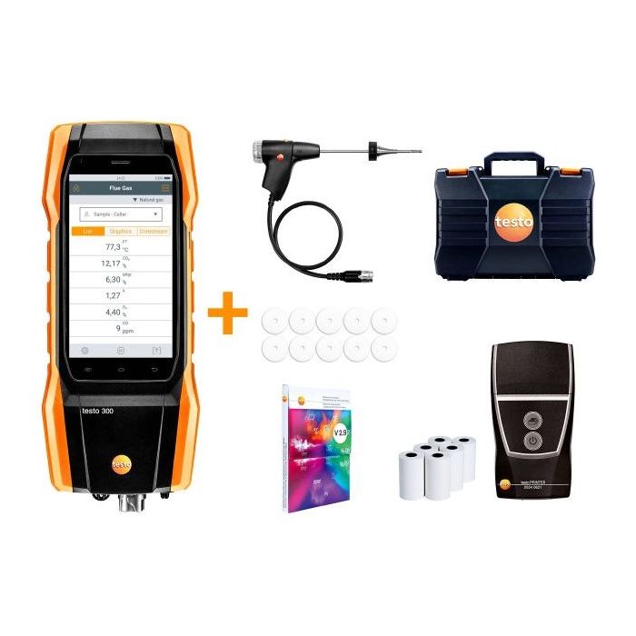 Testo 300 LL Longlife Flue Gas Analyser Kit with Printer 0564 3004 89