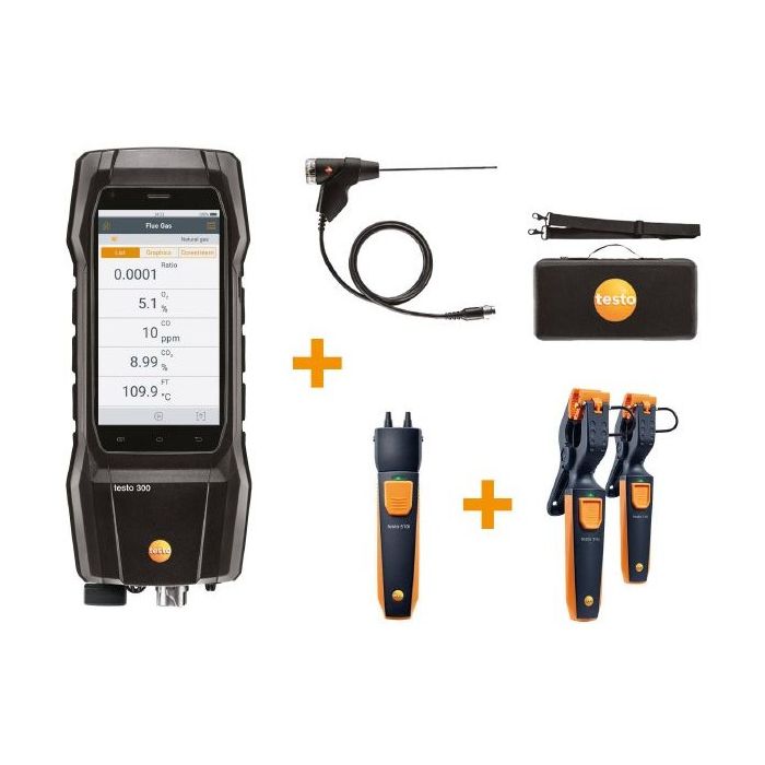 Testo 300 Flue Gas Analyser Smart Kit 300564 3002 01