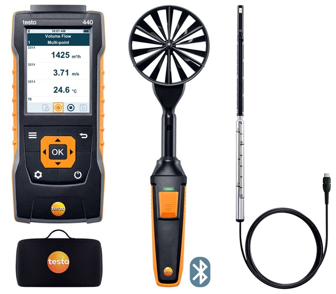 testo 440 Air Flow ComboKit 1 with Bluetooth