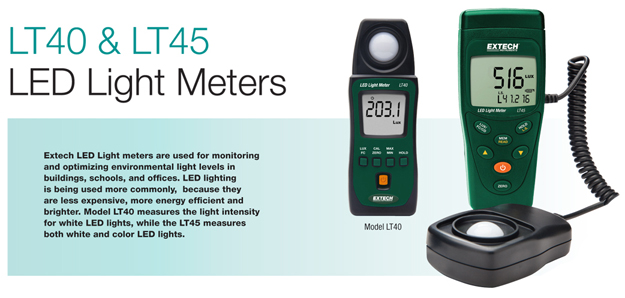Extech LT40 & LT45 Light Meters