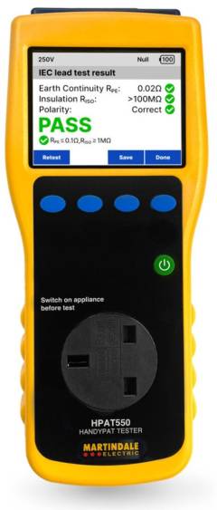 Martindale HPAT550 Rechargeable PAT Tester
